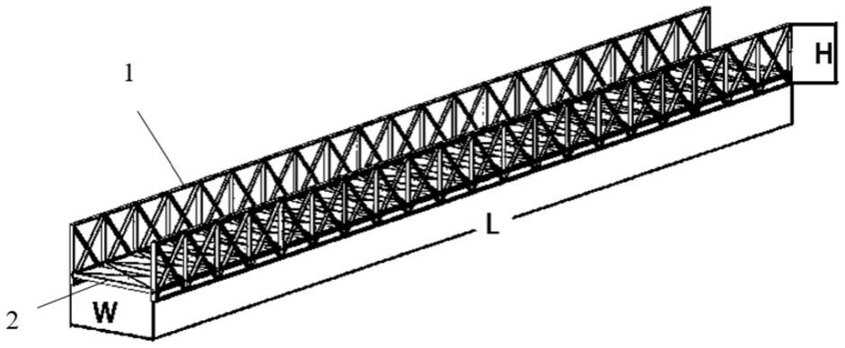 一种组合冷弯薄壁型钢及秸秆板的轻型人行天桥体系