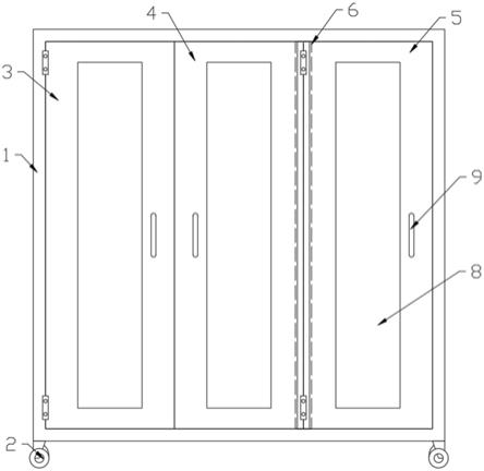 一种医院用三门组合柜的制作方法
