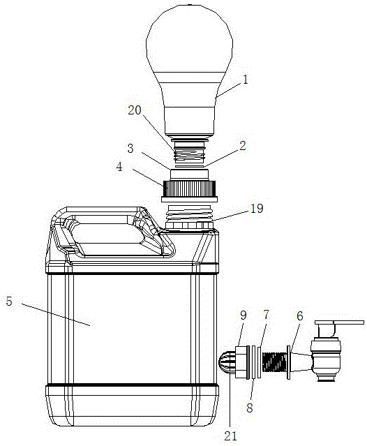 一种氢氧化钠储液瓶的制作方法