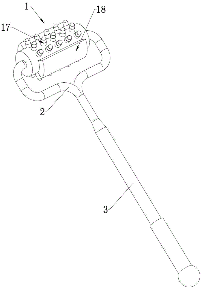 一种刺猬球滚轮按摩棒的制作方法