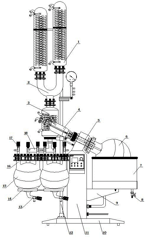 双冷双接收旋转蒸发仪的制作方法