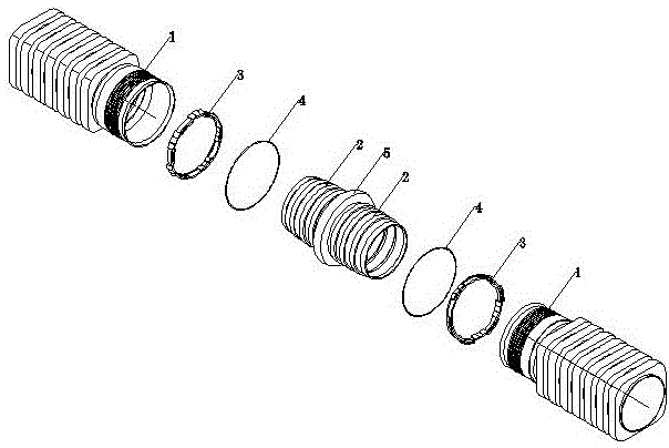 一种方形波纹管双插口承插连接件的制作方法