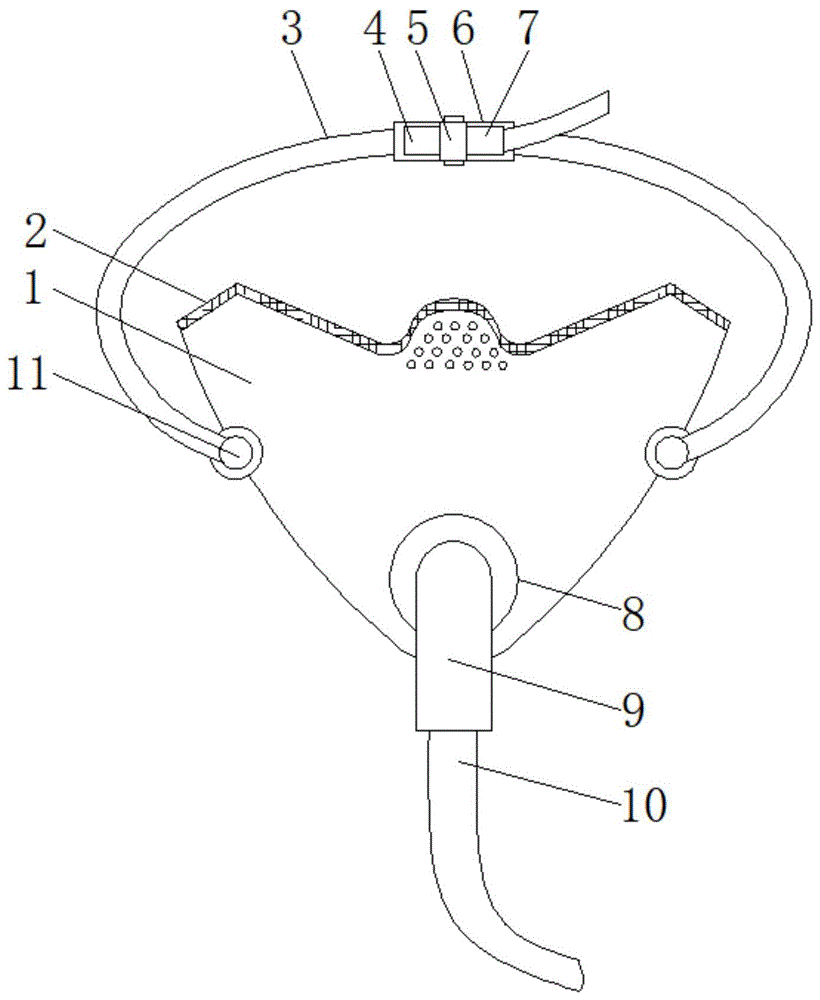 一种方便调节佩戴舒适性的呼吸内科用吸氧面罩的制作方法