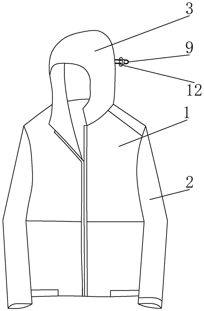 一种带帽风衣的制作方法