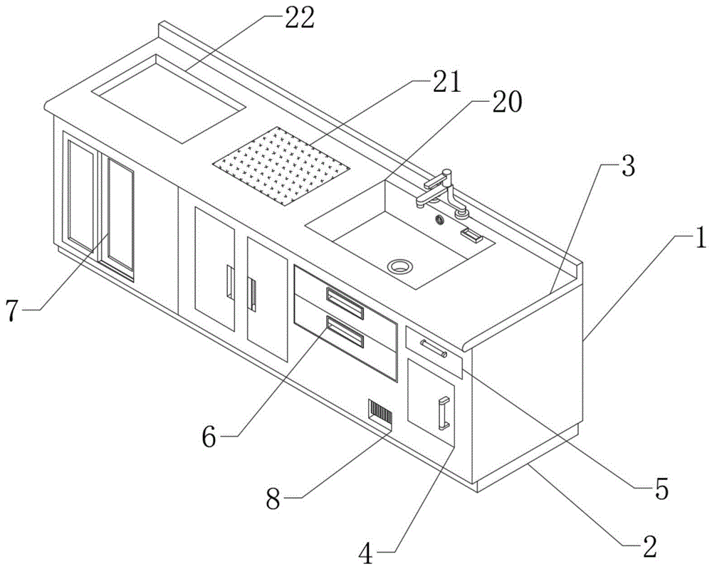 一种具有垃圾存储功能的厨房工作台的制作方法