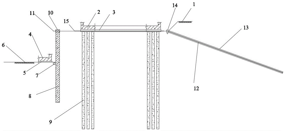 一种穿越先建建筑下预埋式锚杆连接结构及其施工方法与流程