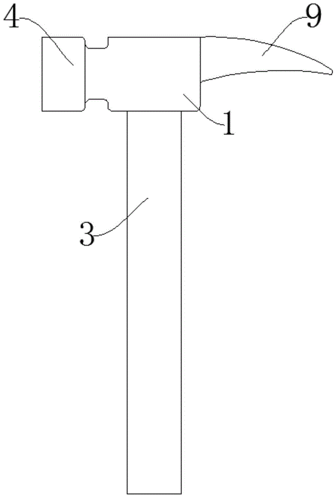 一种带夹齿的羊角锤的制作方法