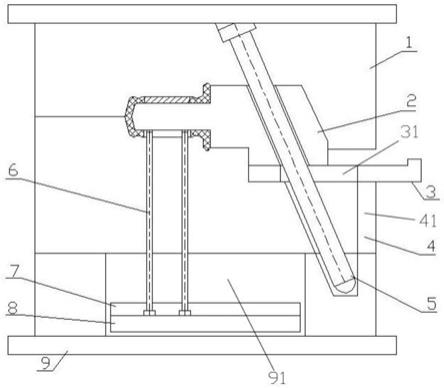 一种注塑模具的隔空顶出结构的制作方法