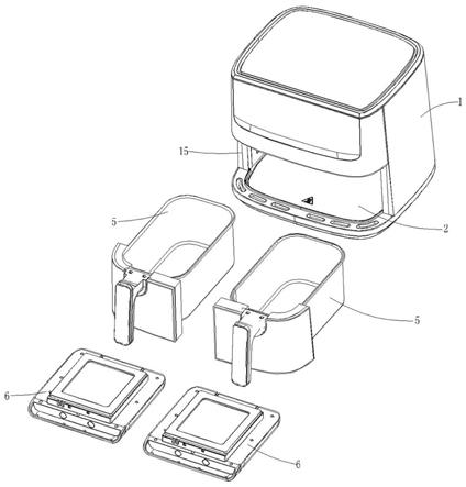 一种炸篮、盖板一体式空气炸锅的制作方法