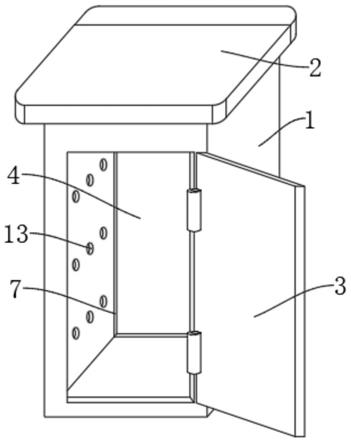 一种带有内置夹层安装空间可调的电气柜结构的制作方法