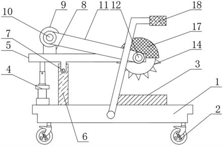 用于厂房建造的钢材折断加工机构的制作方法