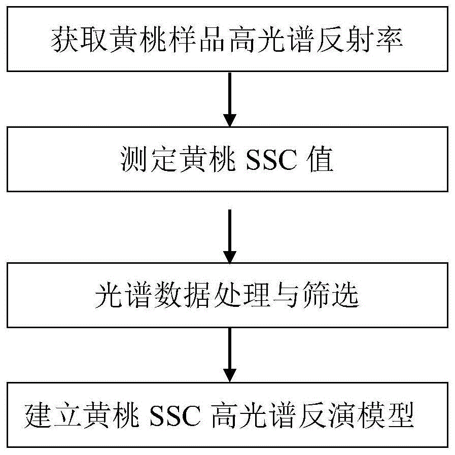 一种基于高光谱的黄桃可溶性固形物快速检测方法及装置