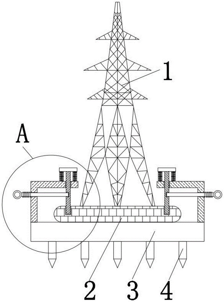 一种电塔的底部固定结构的制作方法