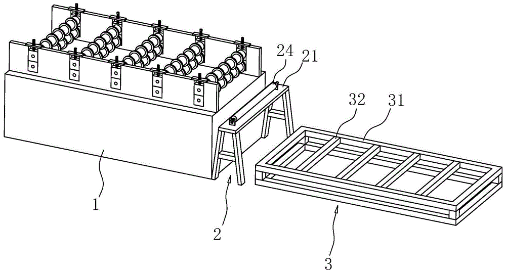 一种楼承板成型机的出料装置的制作方法