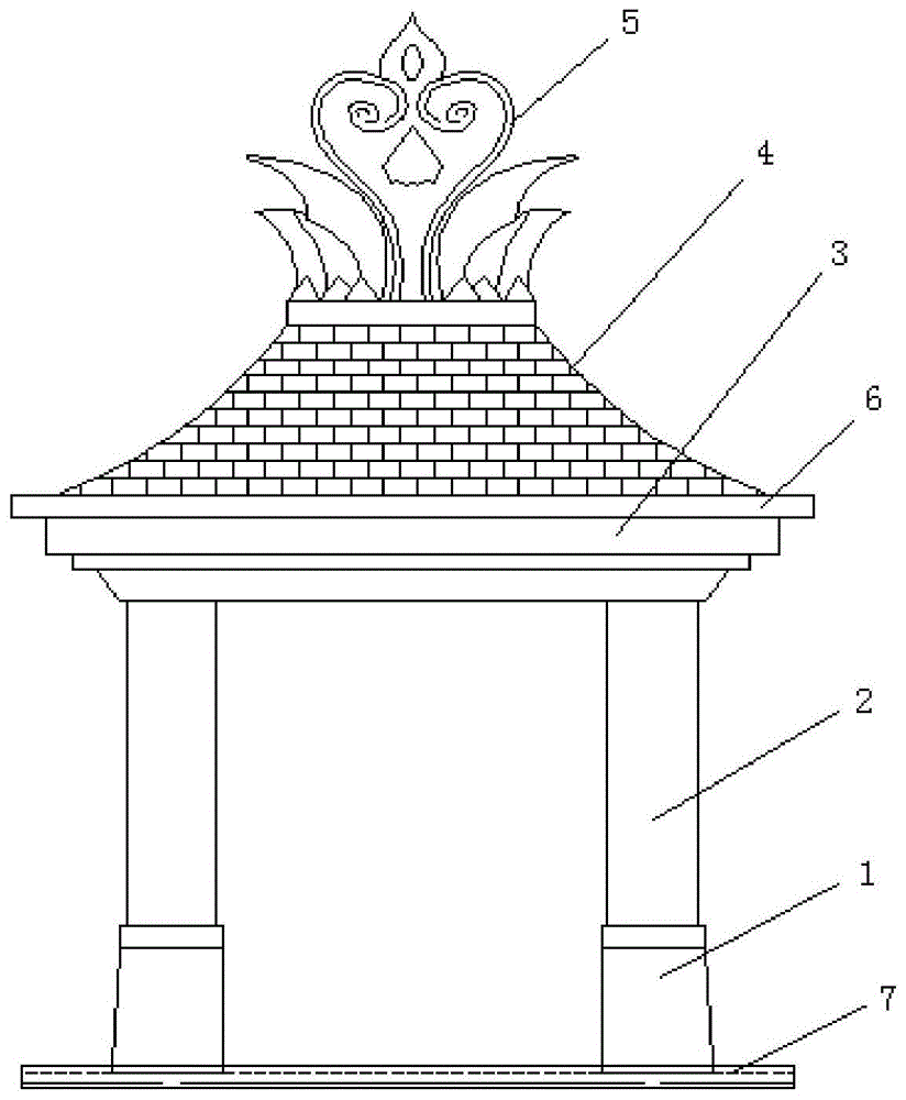 一种简体景观门廊结构