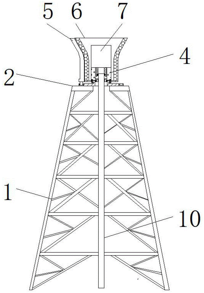 一种具有火炬头更换结构的火炬塔装置的制作方法