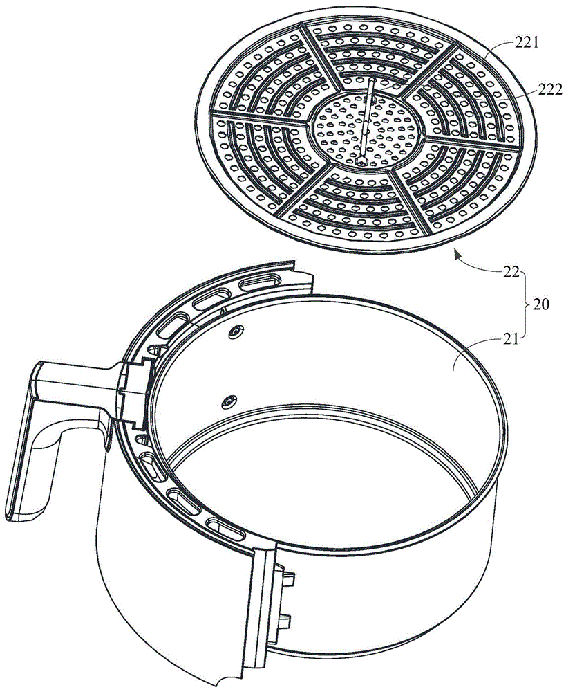 炸锅组件及空气炸锅的制作方法