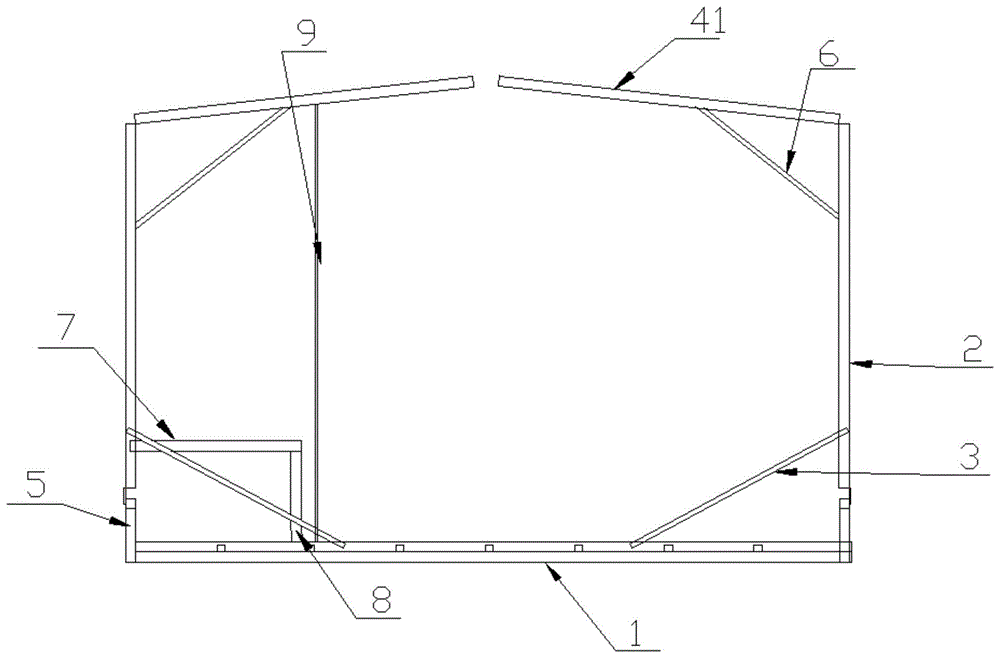 一种车顶小屋框架及车顶小屋的制作方法
