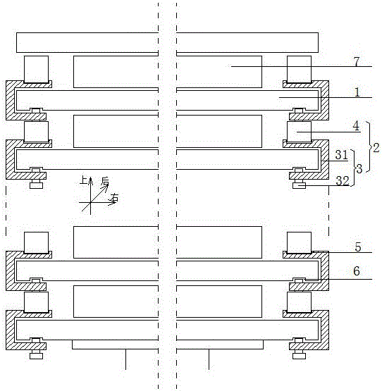 一种用于防火门板热压胶合的支撑装置的制作方法