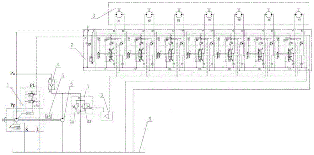 一种双泵合流的摊铺机负载敏感液压系统及其控制方法与流程