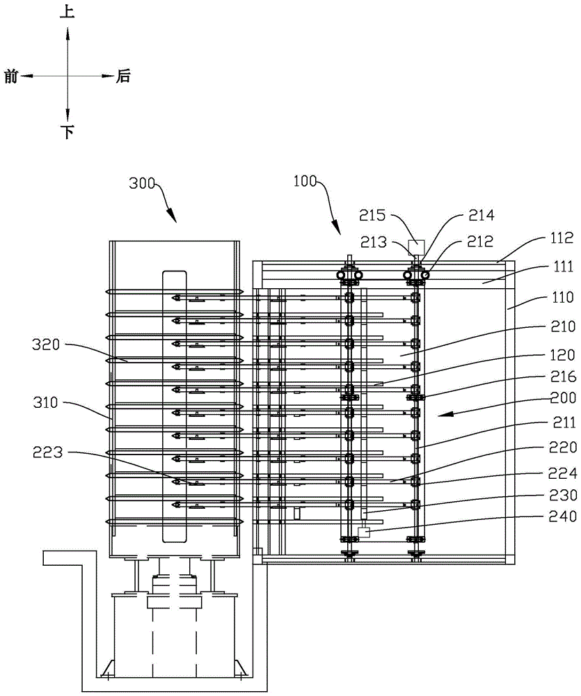 一种三胺板热压机的自动出板输送装置的制作方法