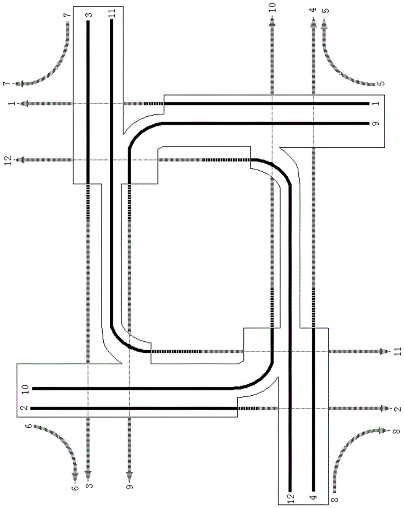 十字路口井字形状二层立交桥的制作方法