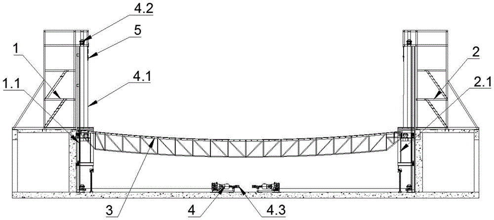 一种用于舞台的可调节倾角升降吊桥的制作方法