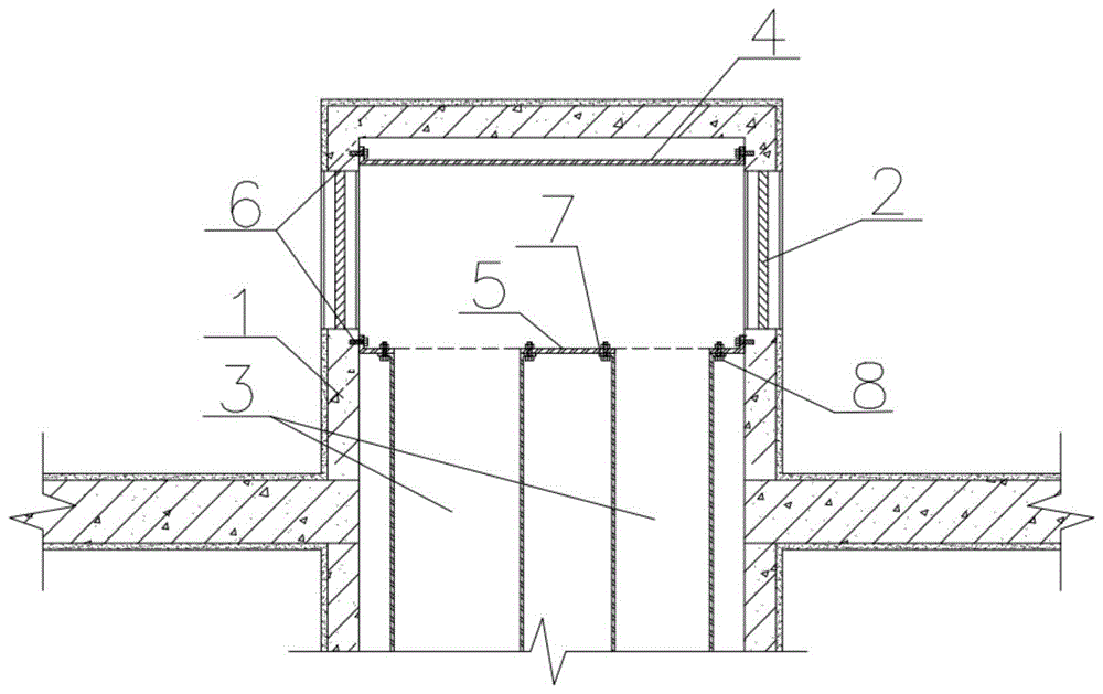 一种土建风道内风管与百叶的连接结构的制作方法