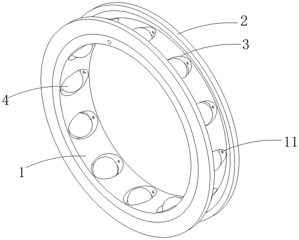 一种支撑座专用角接触球轴承椭圆型球兜保持架的制作方法