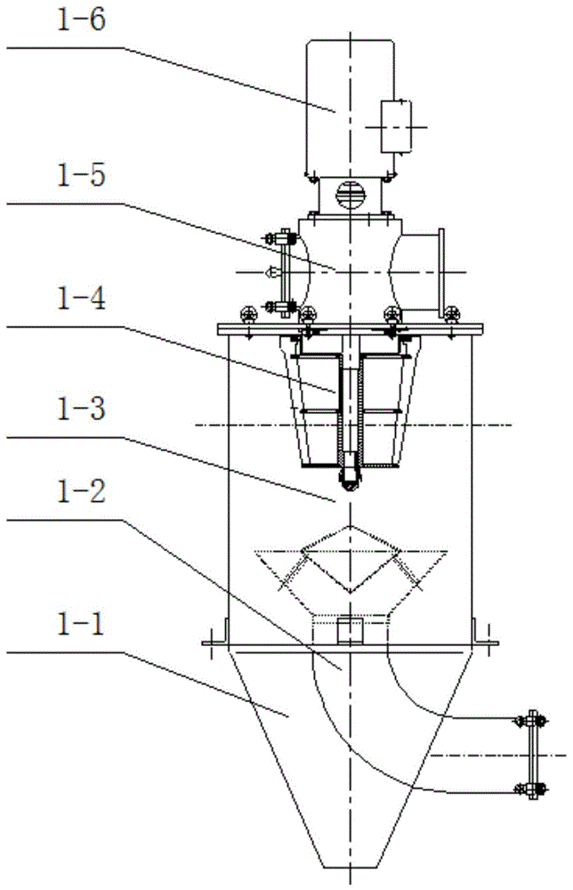 一种立式分级轮叶片带有角度的分级装置的制作方法