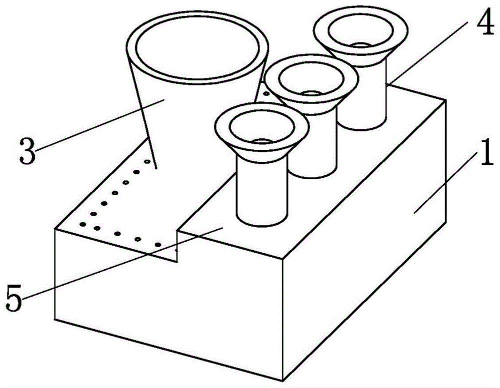 降低普通浇铸产品铸口面产生气孔的砂型结构的制作方法