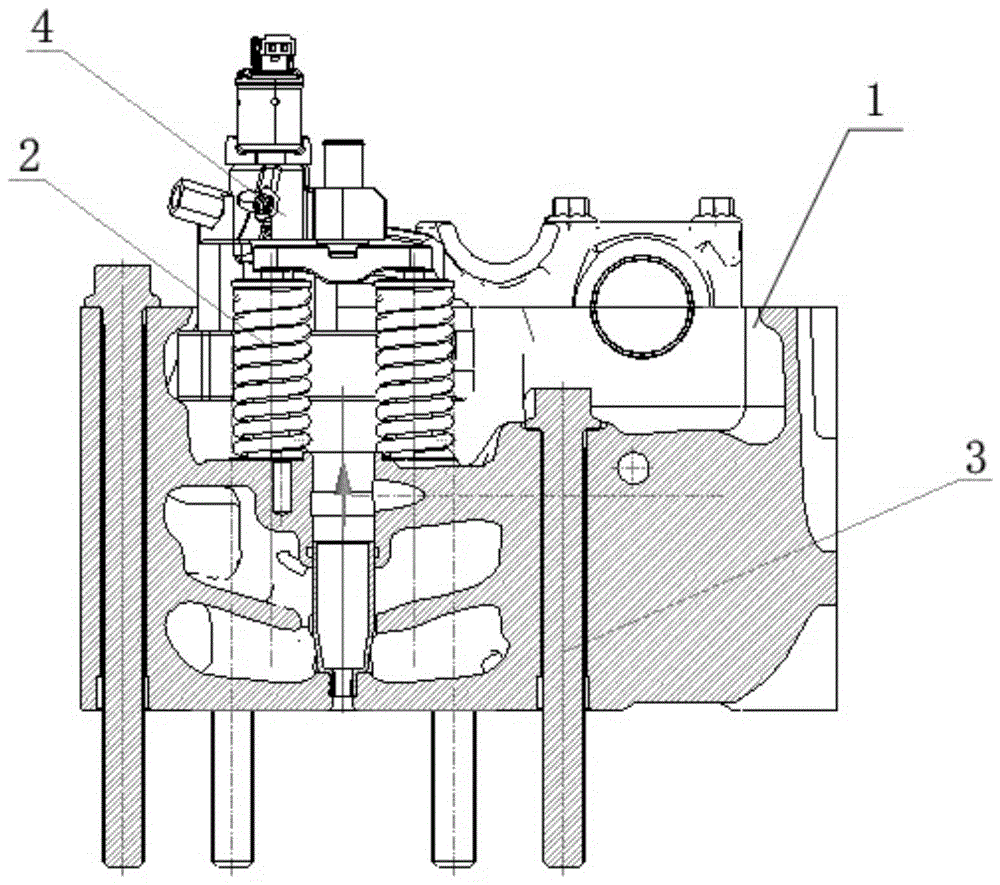 带有VVA组件的气缸盖结构的制作方法