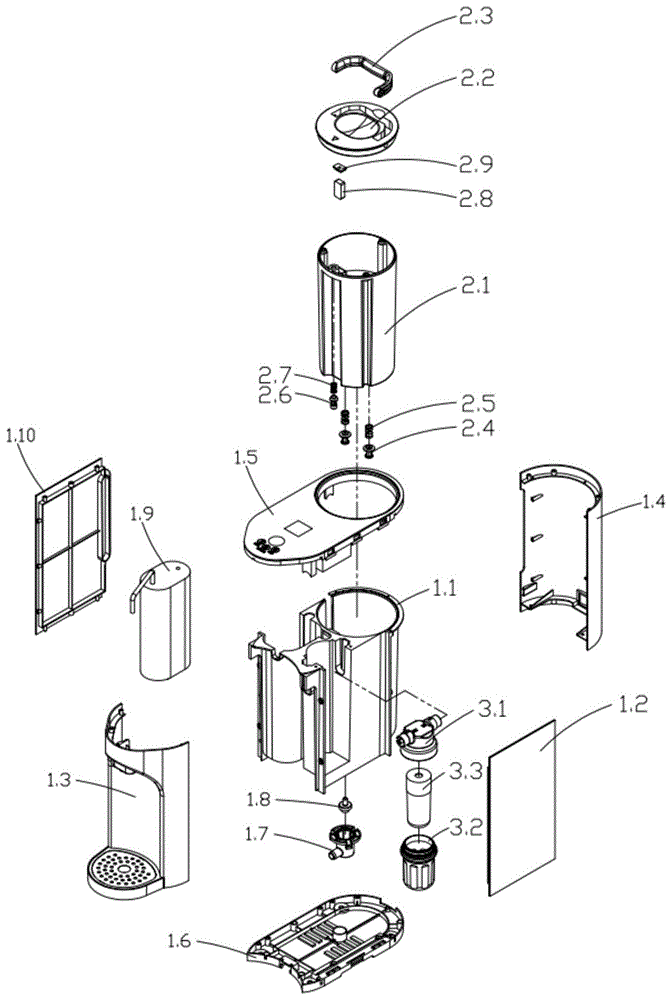 一种带封闭式水箱的即热饮水机的制作方法