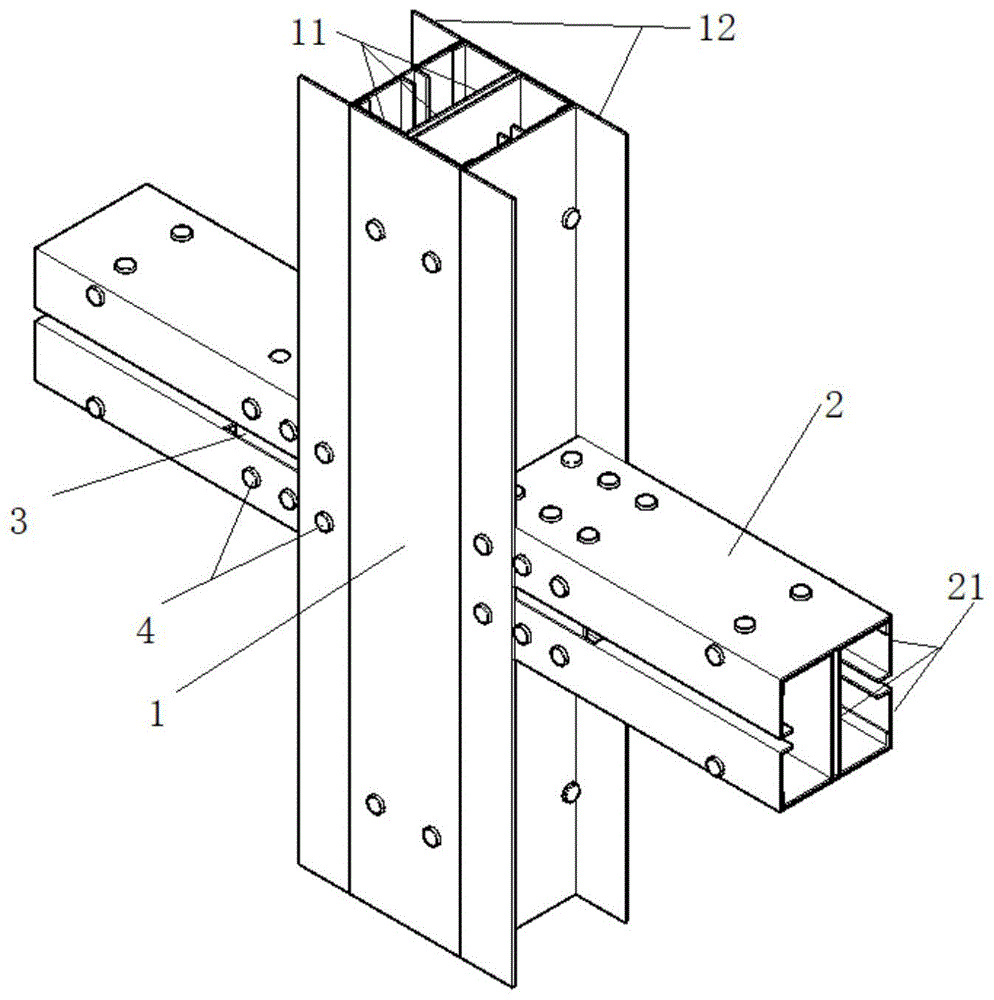 一种新型双槽型连接件连接的冷弯薄壁型钢梁柱节点