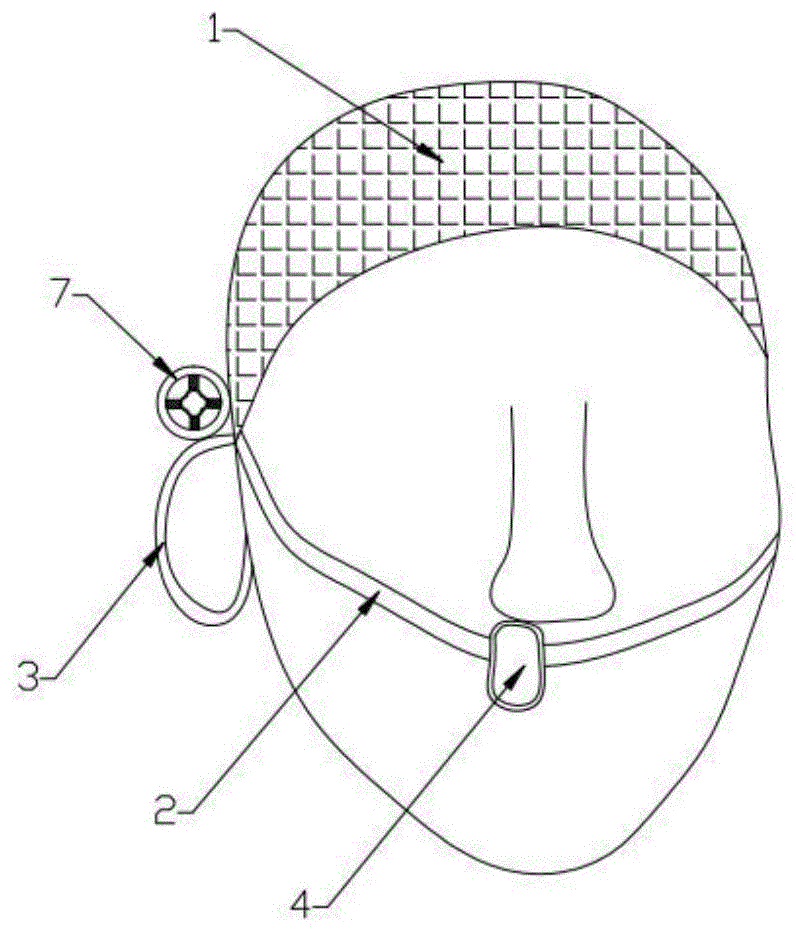 一种固定胃管的头套的制作方法