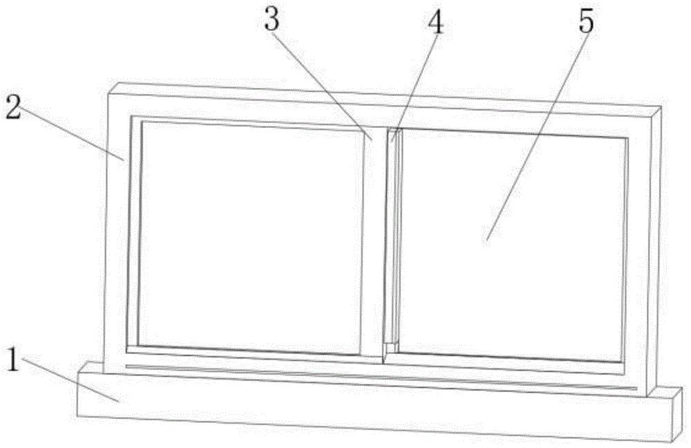 一种防水铝合金门窗结构的制作方法