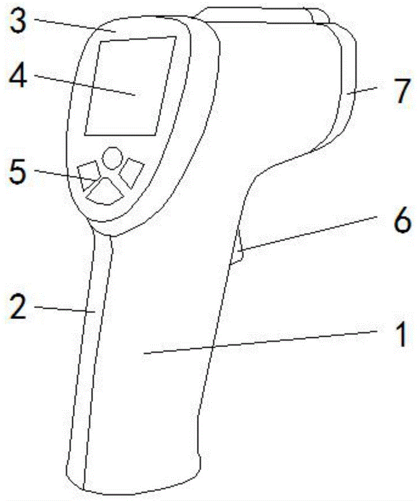 背景技术:体温枪(红外线测温仪)针对量测人体额温基准设计,使用非常