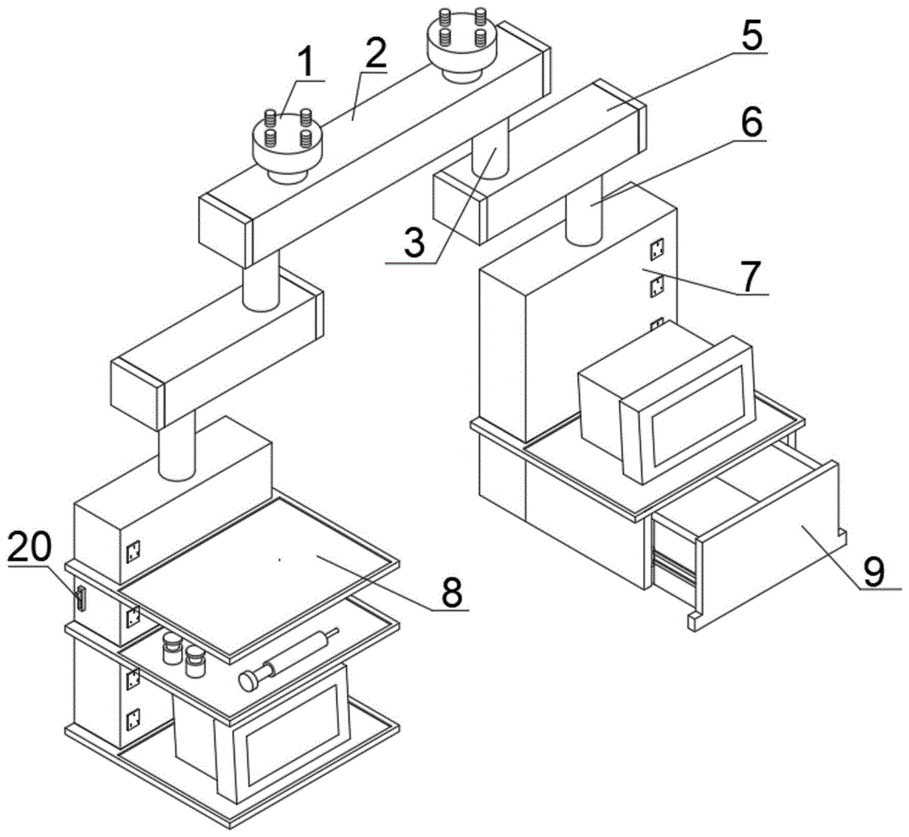 一种重症医学科临床单元组合吊塔的制作方法