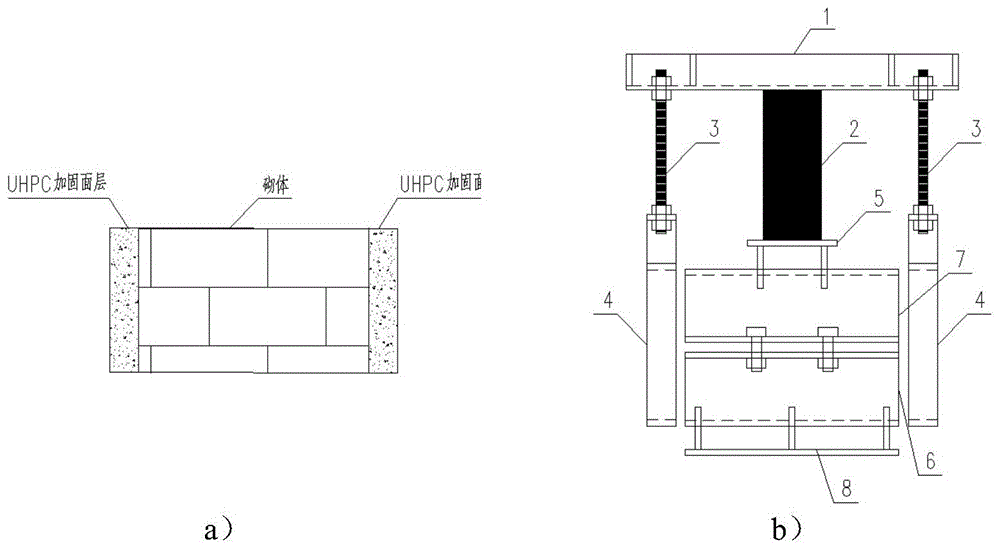 一种UHPC加固面层与砌体界面粘结抗剪强度检测装置及其检测方法与流程