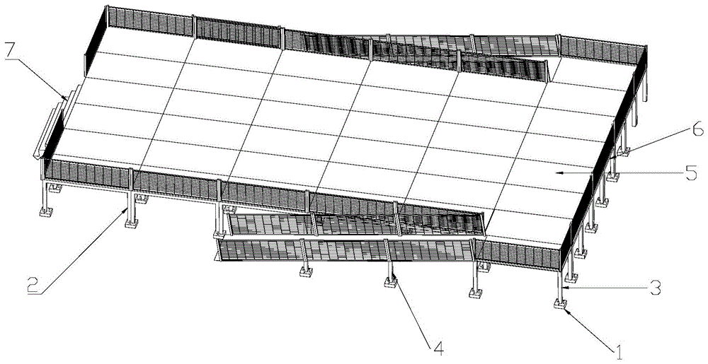 用固定尺寸钢结构框架建加层或多层自走式停车场的制作方法
