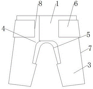 一种医用护理用开档短裤的制作方法