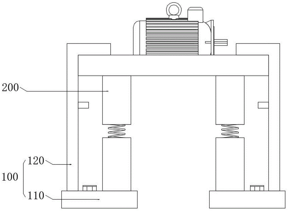 压缩机油泵电机的安装减震机构的制作方法