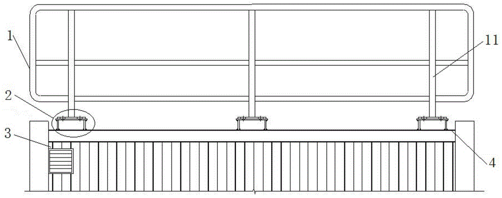 一种装配式房箱上人屋面栏杆的连接装置的制作方法