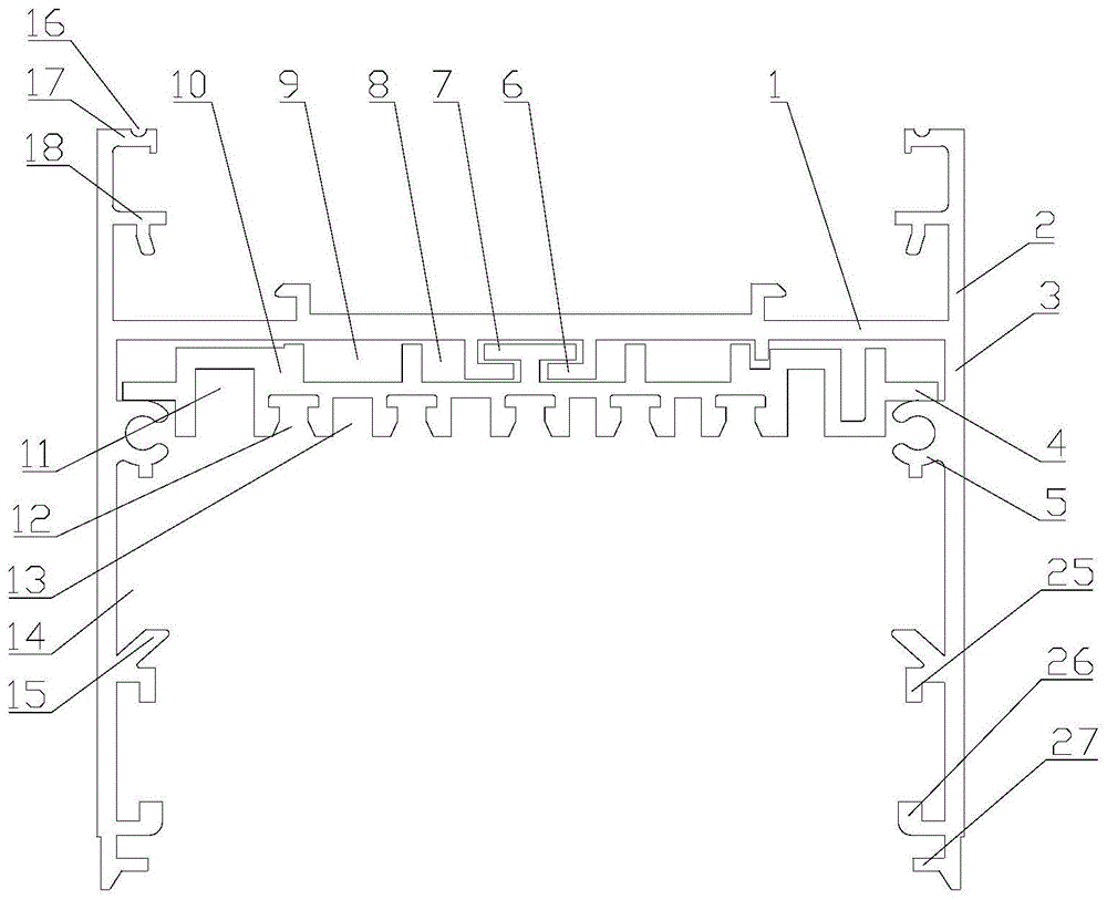 一种接触式供电的灯具桥架主干的制作方法