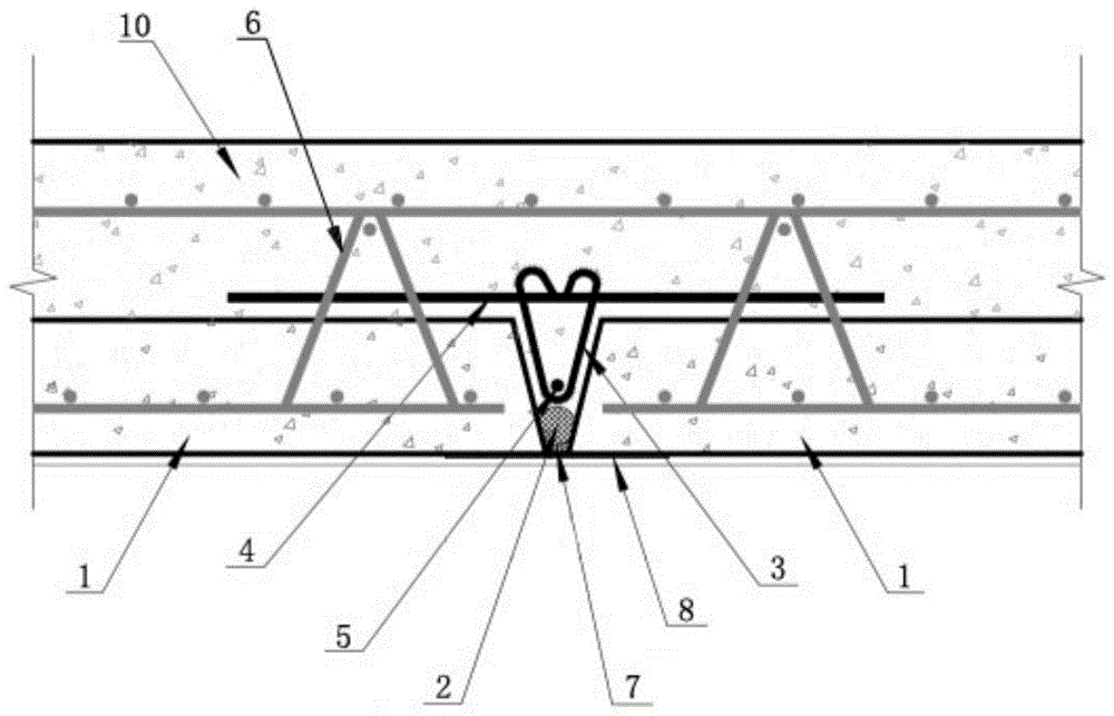 一种具有V形挂件的密拼叠合板拼缝节点结构的制作方法
