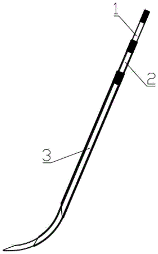 三点弯角式均匀注射骨水泥装置的制作方法