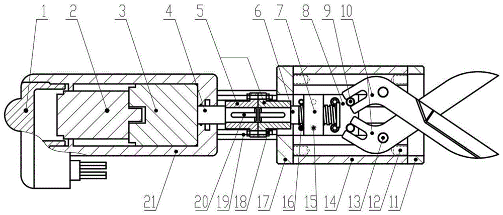 一种小型水下剪切机械手