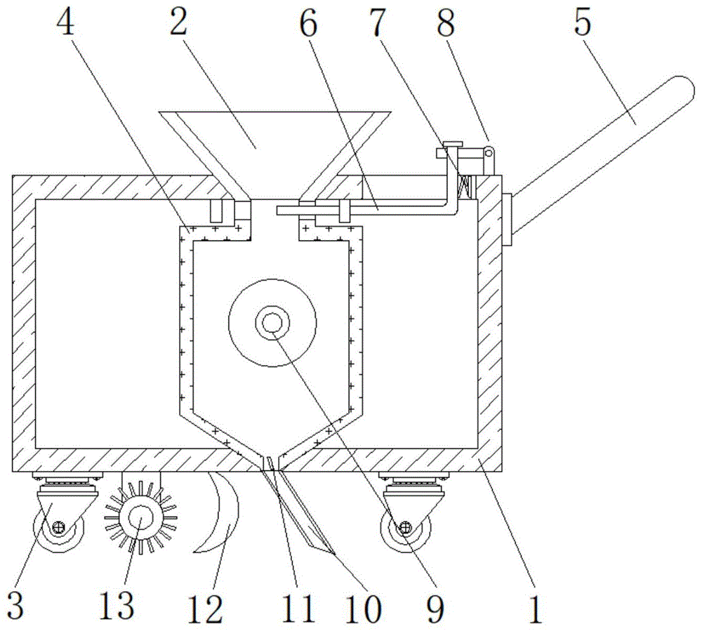 一种方便移动的厂房建设用地标线绘制仪的制作方法