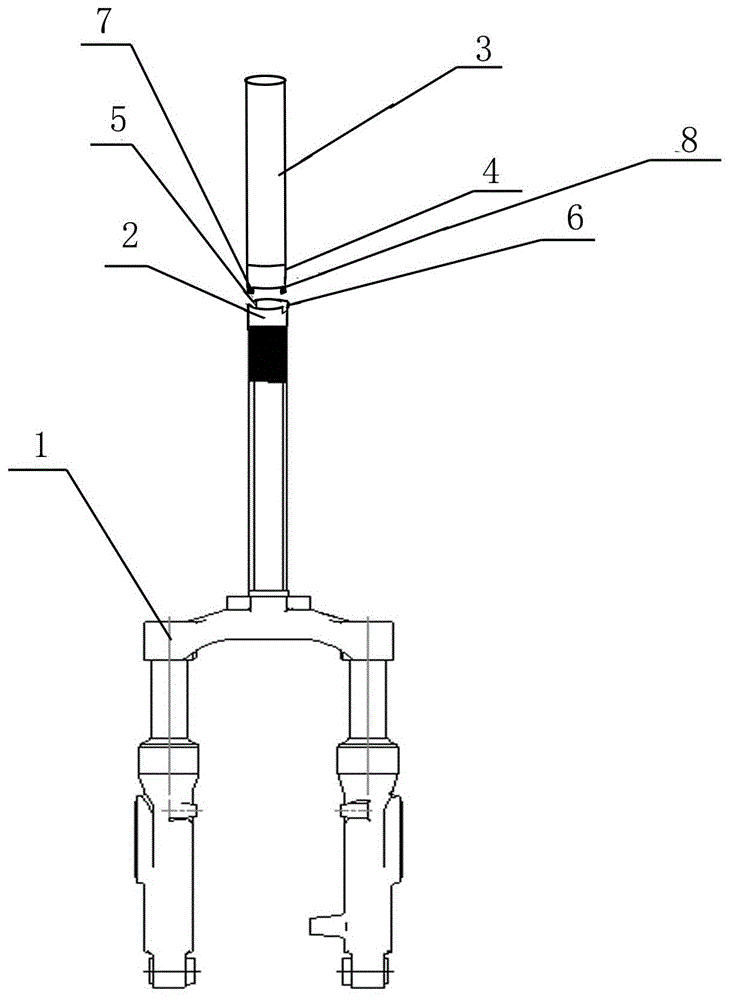 一种二轮车的前叉管与车把把立的连接配合结构的制作方法