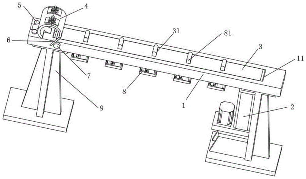 一种车床用长管放置架的制作方法